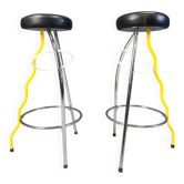 Pair of Duplex stools by Javier Mariscal for BD 1980s Memphis