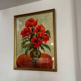 Still life with poppies, signed 20th century