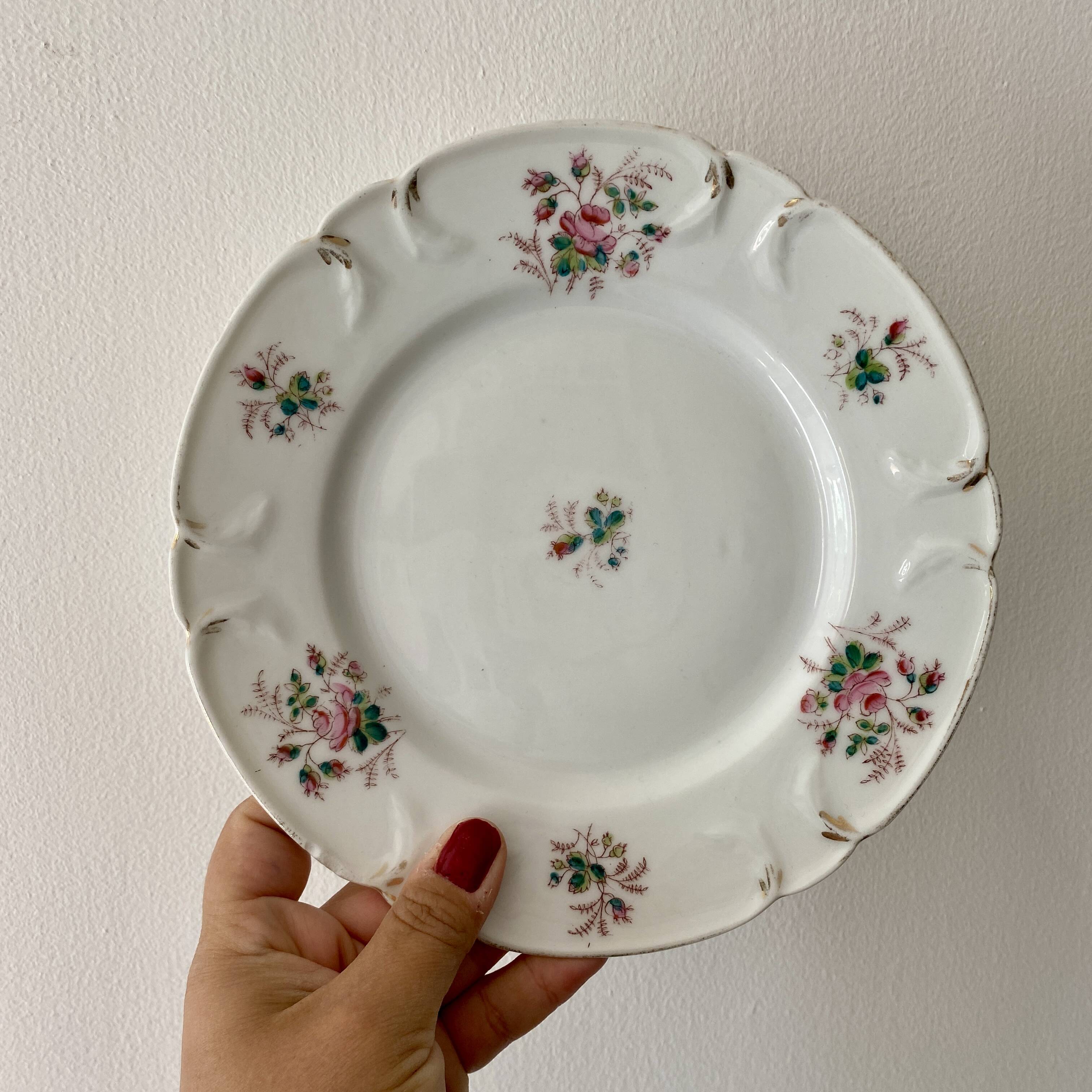 Lot de 6 assiettes à dessert vintage Dépareillées
