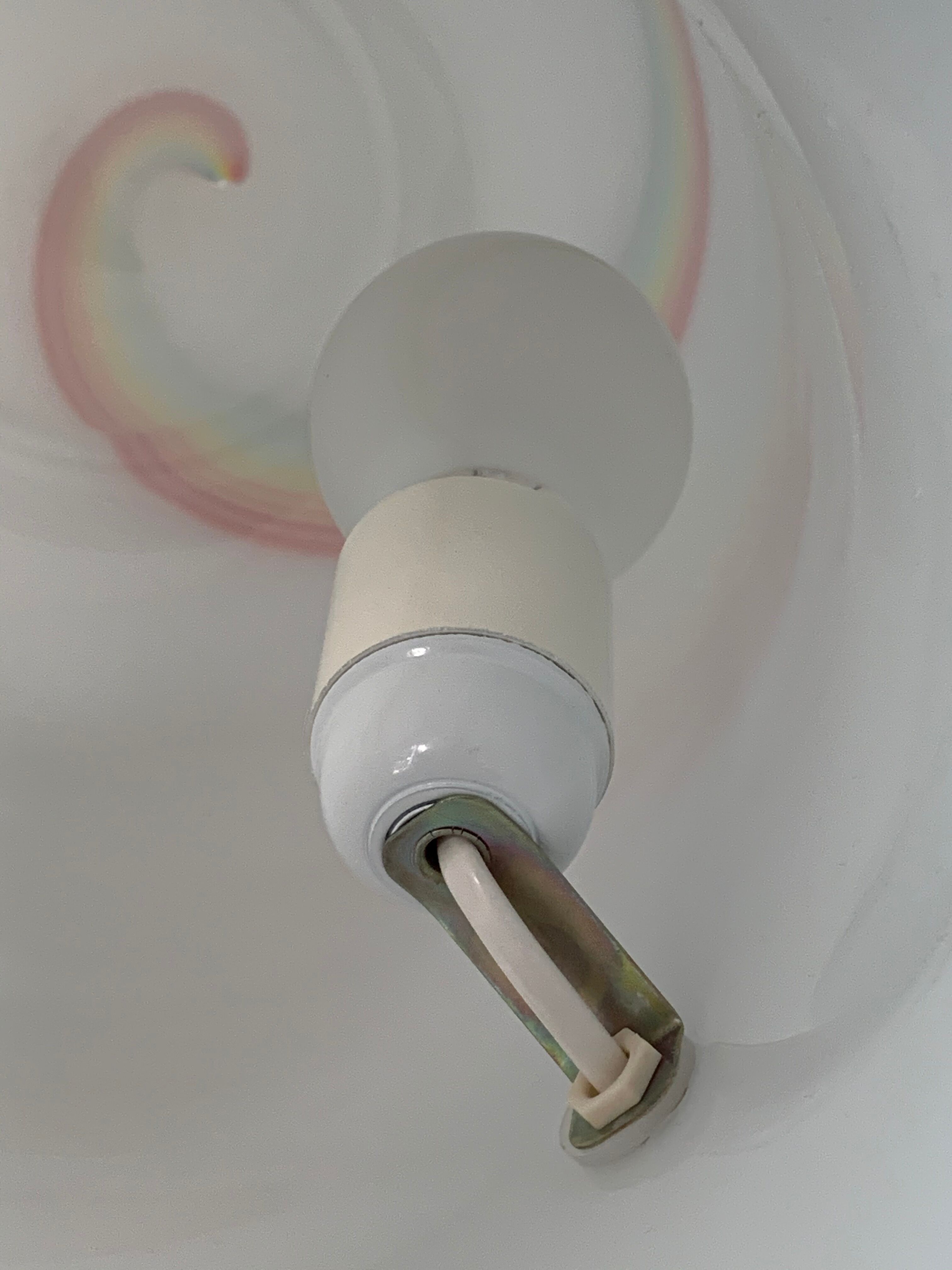 Lampe en verre Vetri Murano rainbow arc en ciel 1970