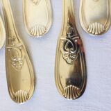 6 vintage silver metal forks punched 2106158