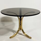 Brass & smoked glass side tables 1960’s