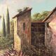 Oil painting on canvas landscape signed Rossini
