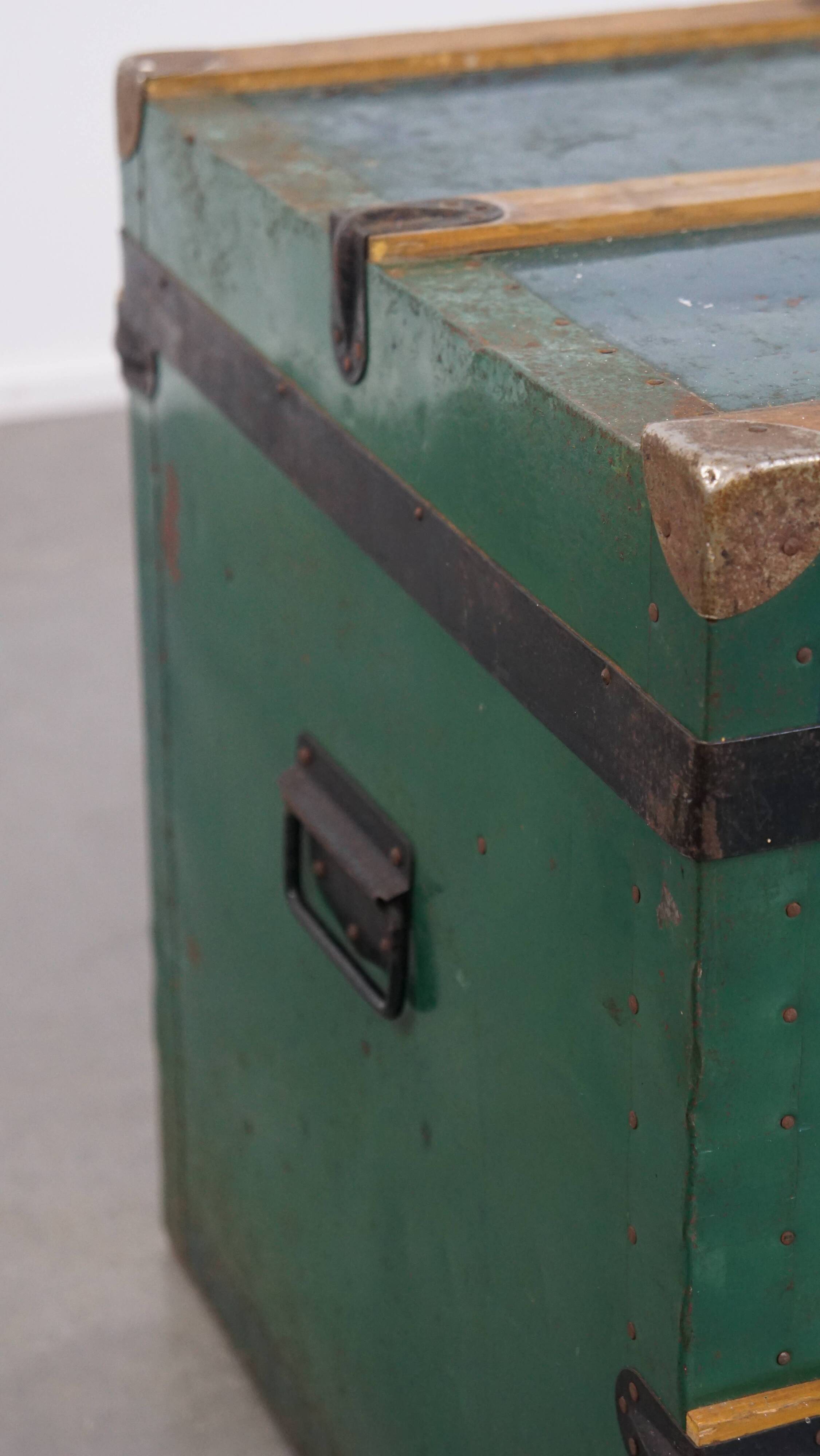 Large Antique Travel Trunk / Coffee Table from the Early 1900s with Handles