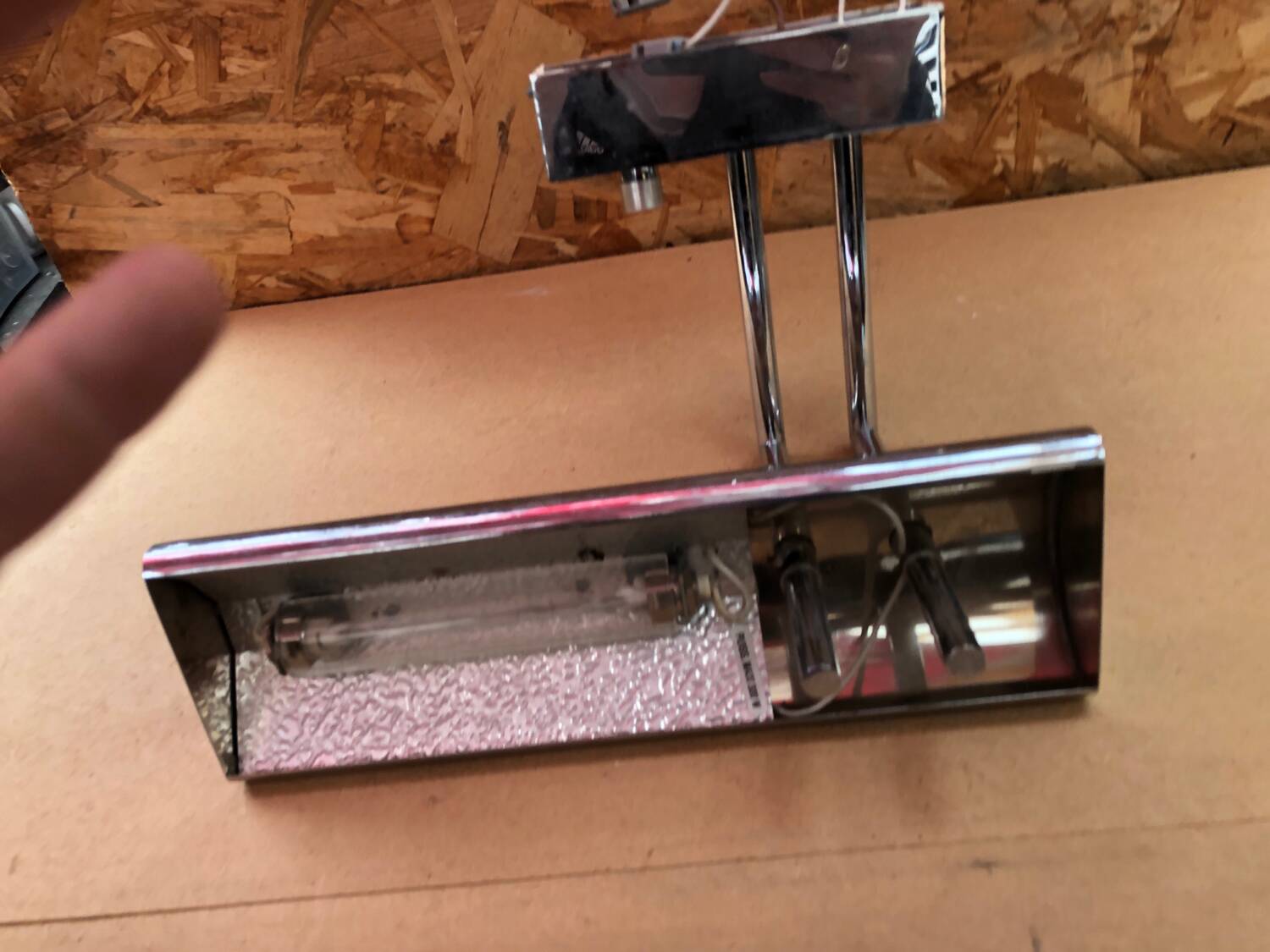 Old Mauro Marzollo Style TVE Wall Lamp Chromed Metal Milano Vintage