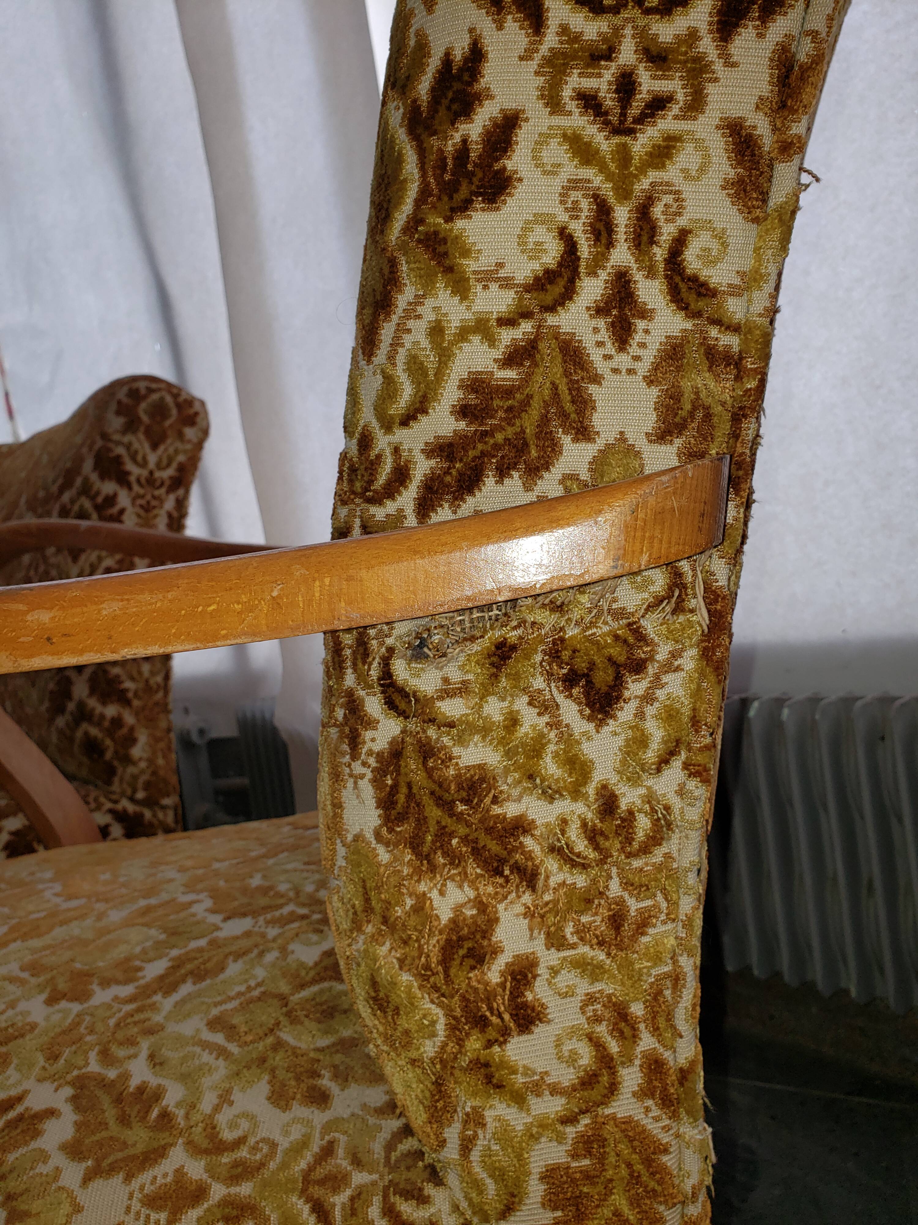 Pair of armchair art deco vintage 50 years