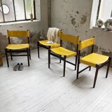 Rosewood leather chairs by Arne Vodder for Sibast