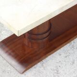 Coffee table in wood and parchment, France, 1930s