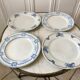 Lot of 4 mismatched flat plates terre de fer "alton" late nineteenth