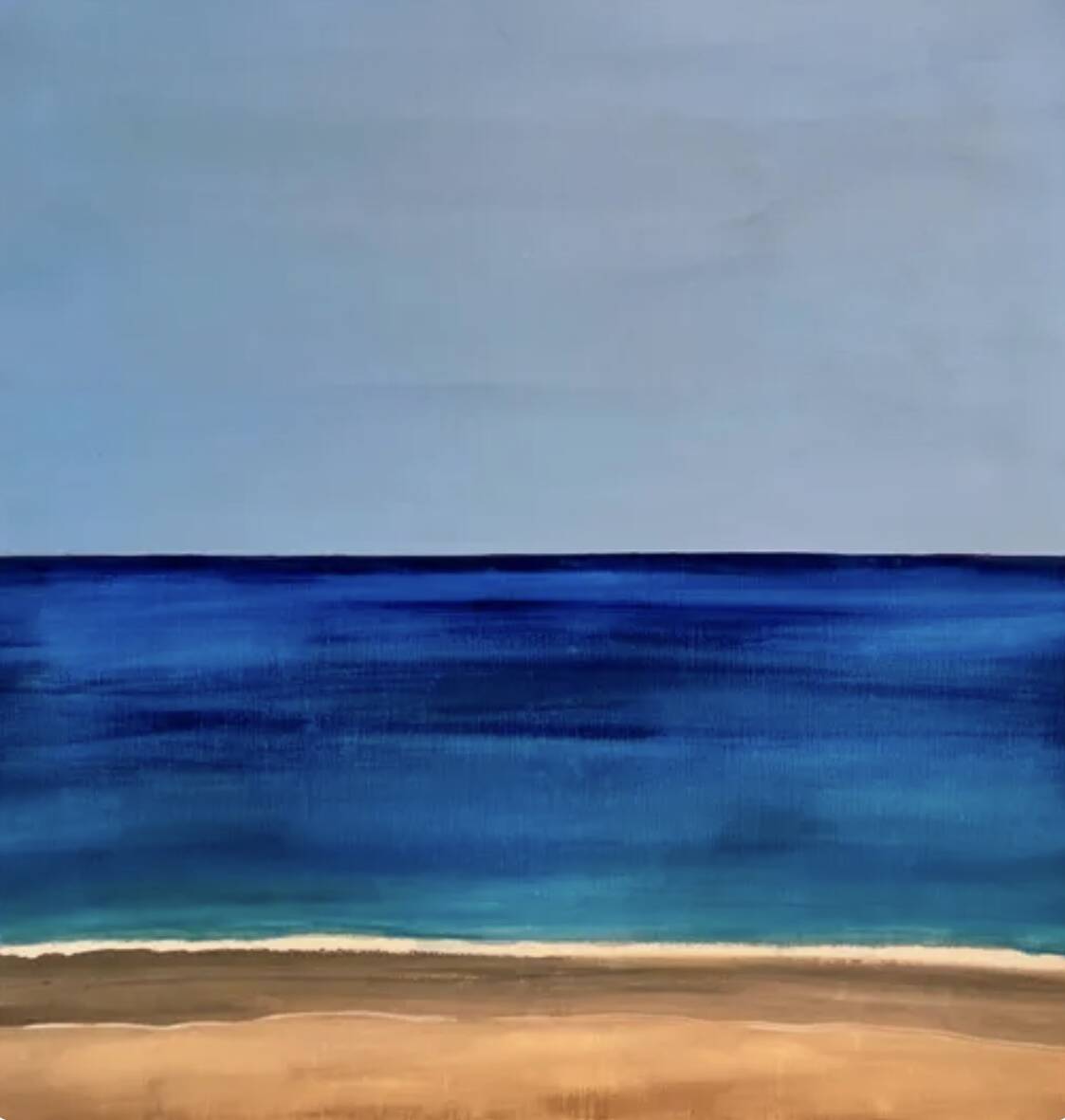 Blue Marine Figurative Painting