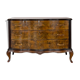 Commode italienne Art déco en loupe de noyer, années 1940-50