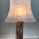Vintage openwork wood lamp annees 60