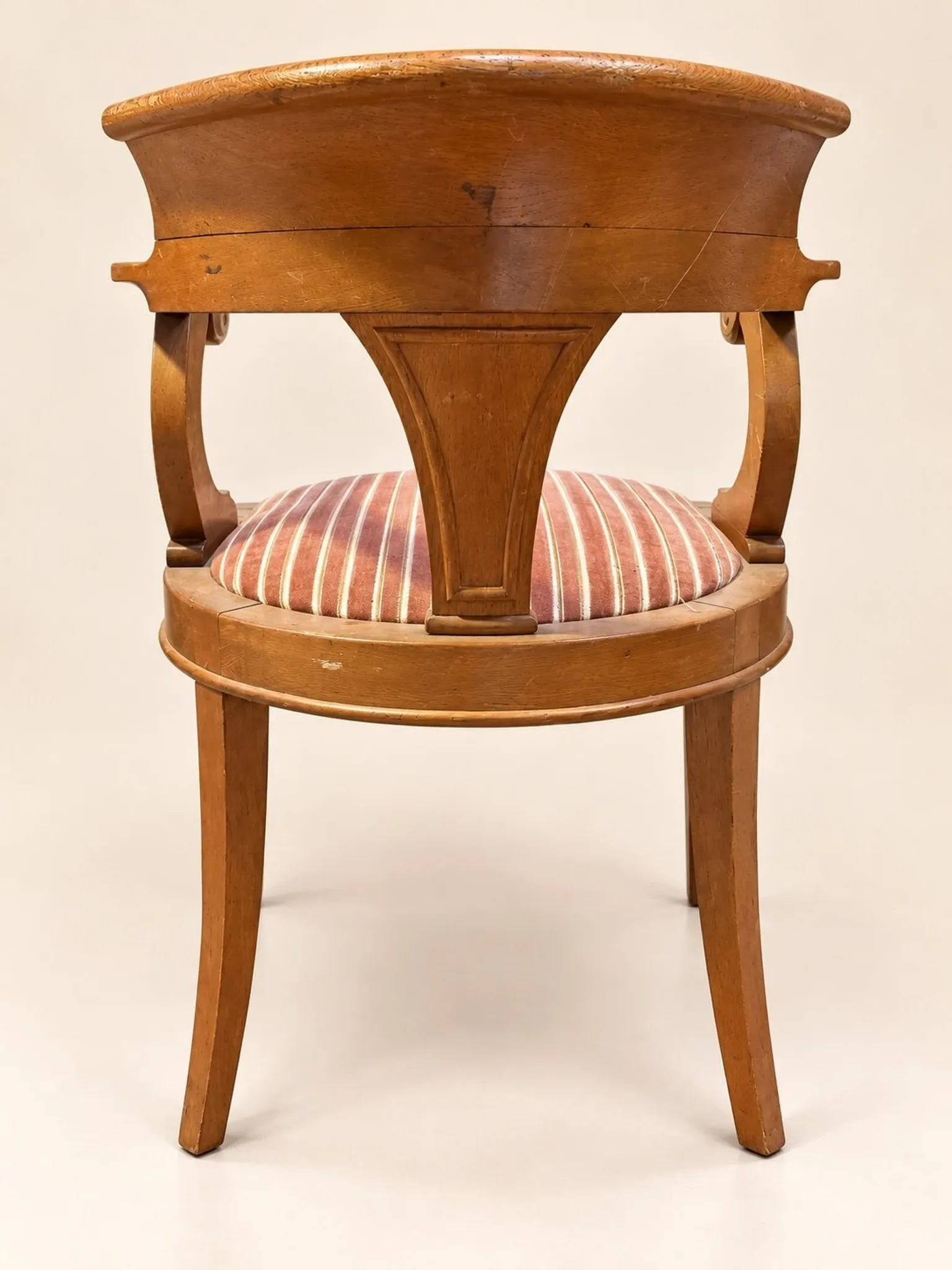 Set of 12 Empire armchairs – Solid oak – Gondola backrest