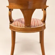 Set of 12 Empire armchairs – Solid oak – Gondola backrest