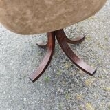 Set of 4 70s velvet bucket chairs