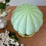 Vintage mint green opaline globe table lamp