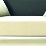 High-end 3-seater leather and fabric sofa