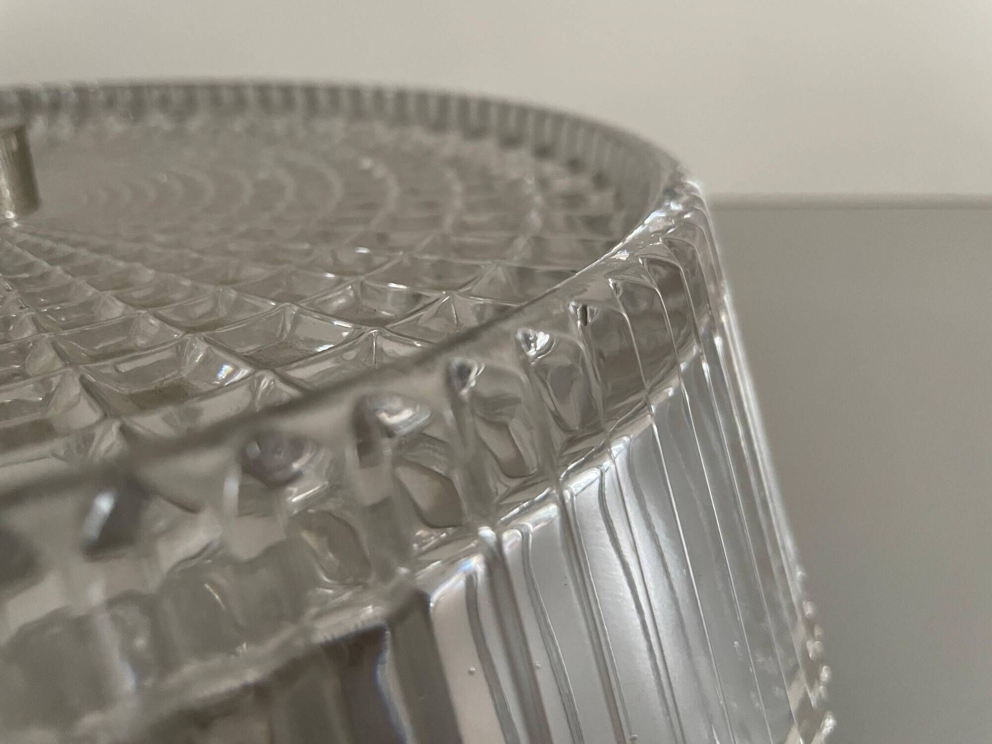 Flush mount crystal glass ceiling light from the mid-century, 1960s, Germany