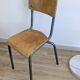 Paire de chaises d’école vintage années 50 esprit Jacques Hitier