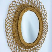 Rattan mirror