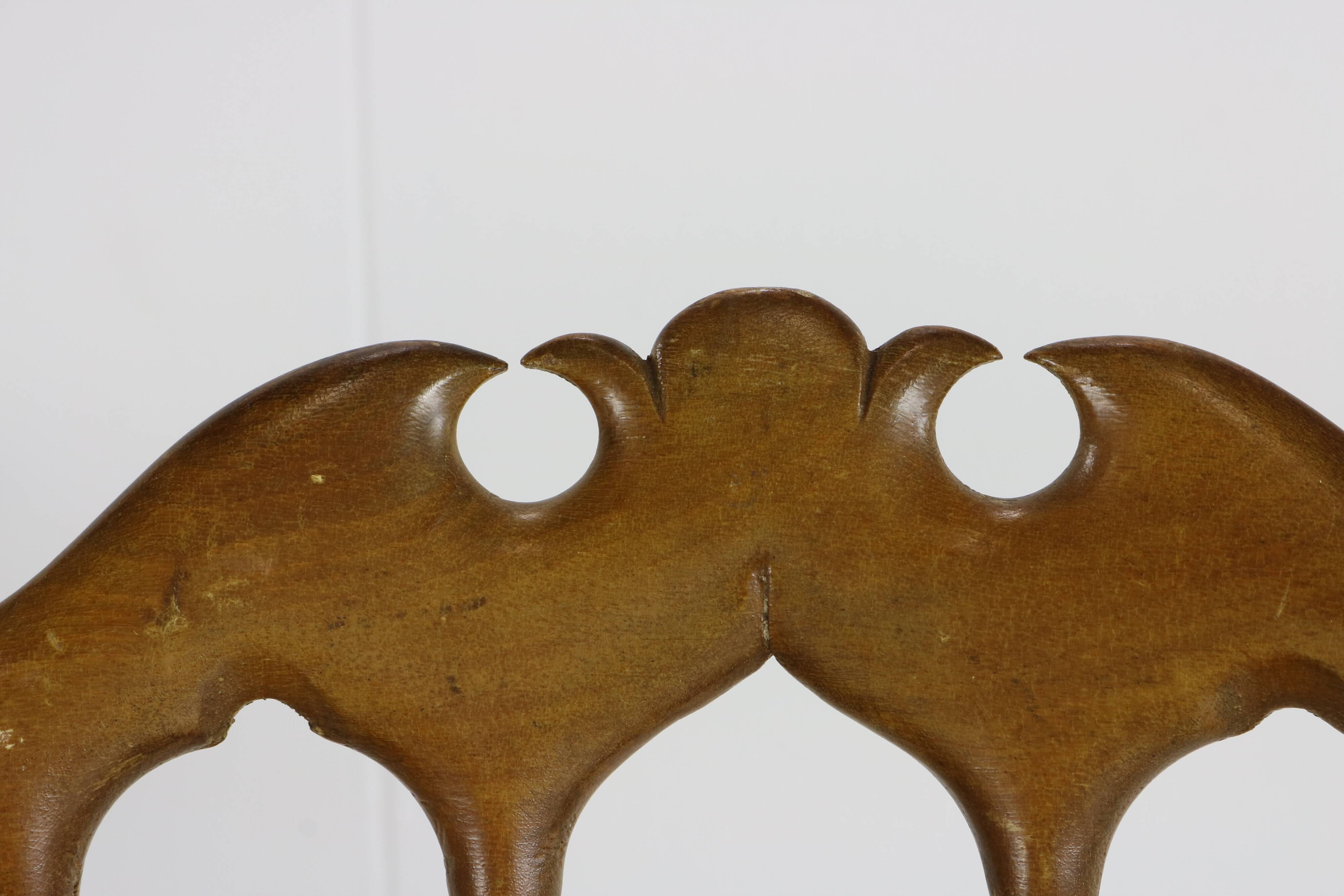 Set of four original italian design dining chairs by Descalzi for Chiavari