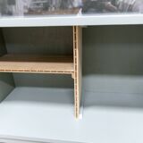 Atypical green noble 1960s low display cabinet.