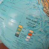 Vintage Globe Luminous World Map Scan Globe Denmark