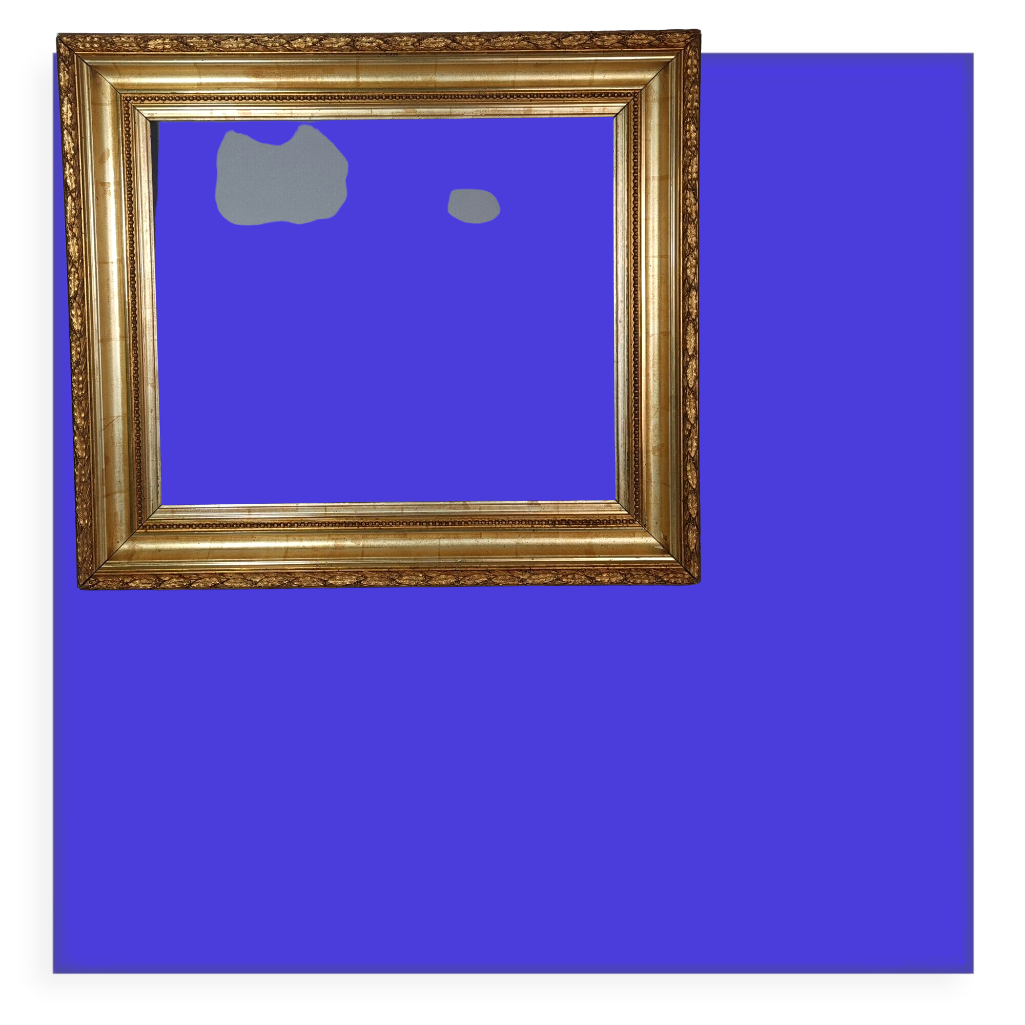 Frame nineteenth century wood stucco gilding gold leaf 70x62 cm, foliage 54x46 cm SB