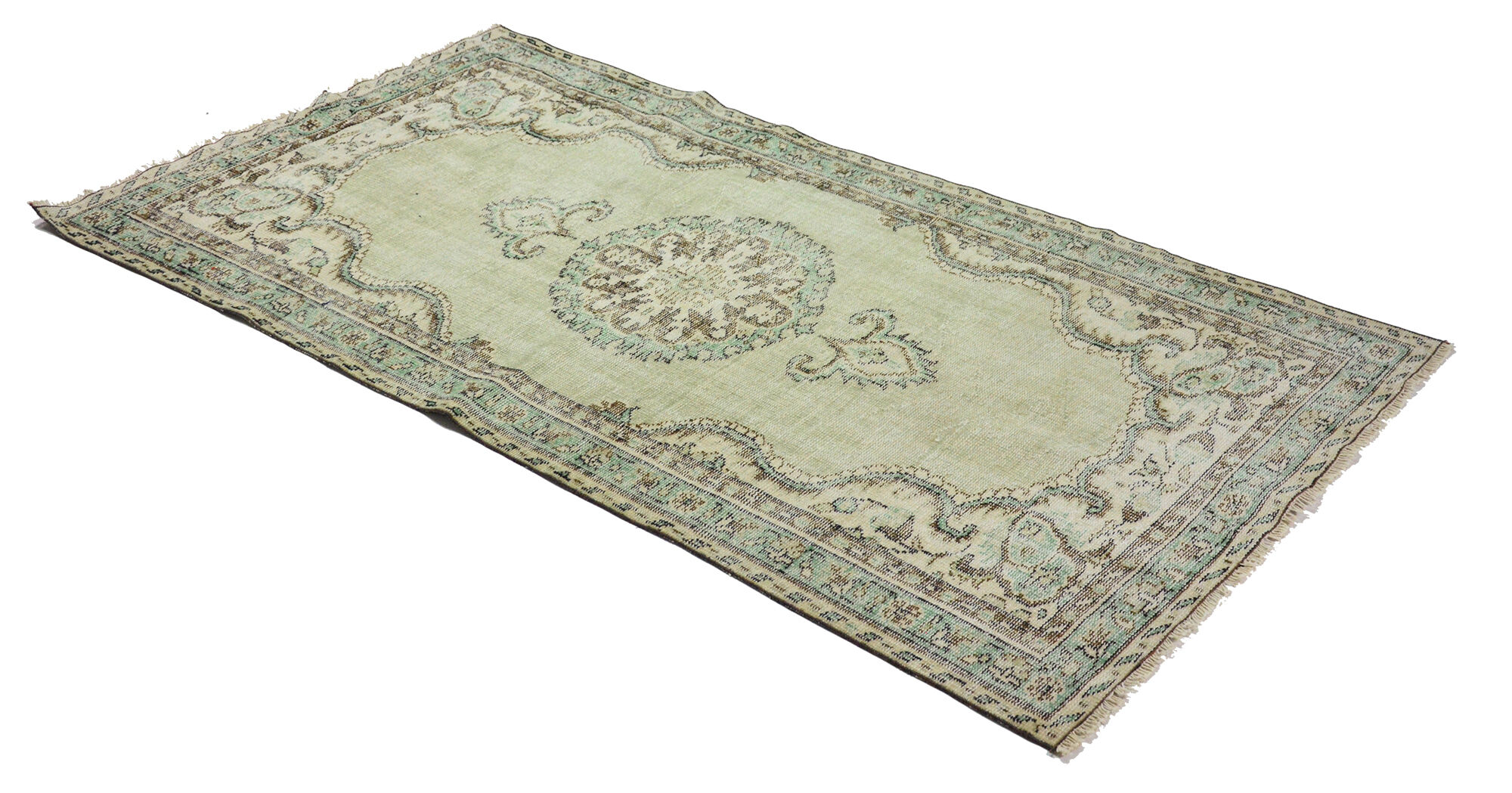 Anatolian handmade vintage rug 256 cm x 134 cm