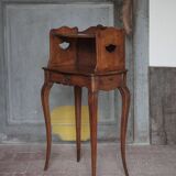 Bedside table, nightstand wood, accent furniture, antique furniture.