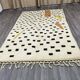 Tapis en laine pure fait main marocaine traditionnelle taille 140 x 260 cm
