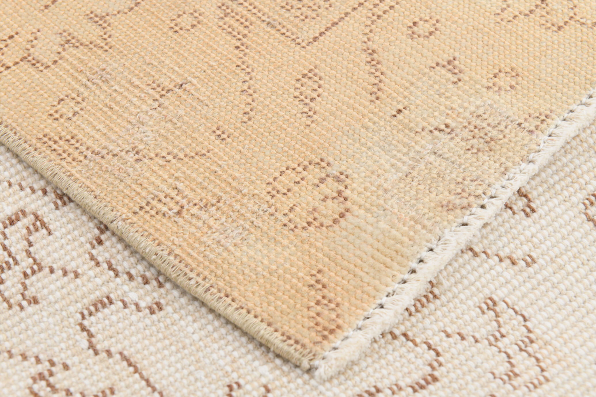6x9 Beige & Brown Handmade Turkish Rug 285x178Cm