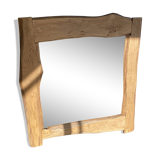 Mirror with irregular wood