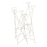 Large Mid Century Steel Plant Holder Stand, Czechoslovakia 1960s