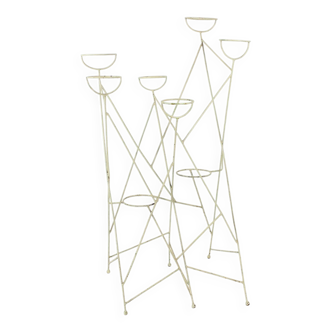 Large Mid Century Steel Plant Holder Stand, Czechoslovakia 1960s