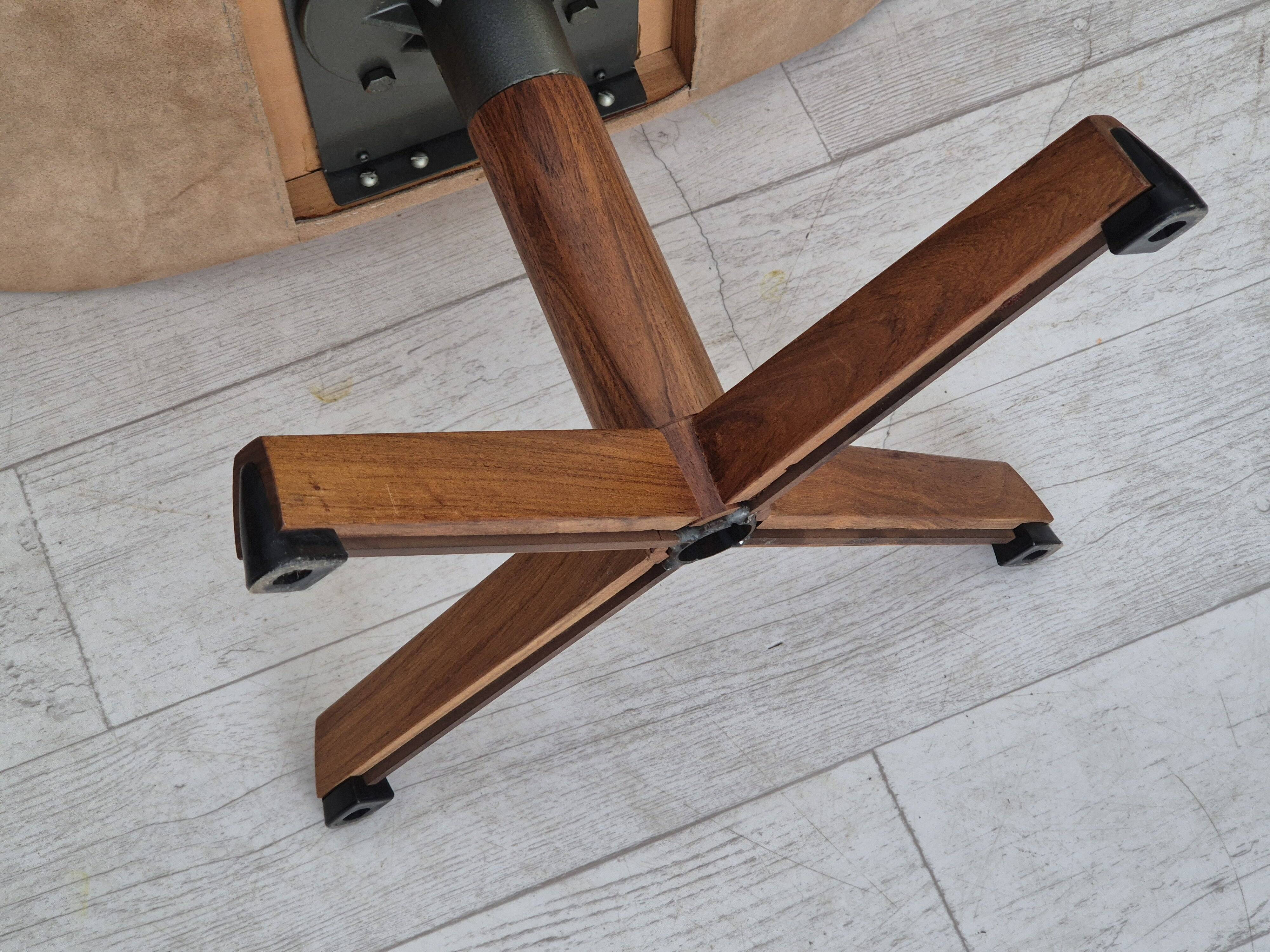 1970s, Danish design by Madsen & Schubell, adjustable footstool, original condition.