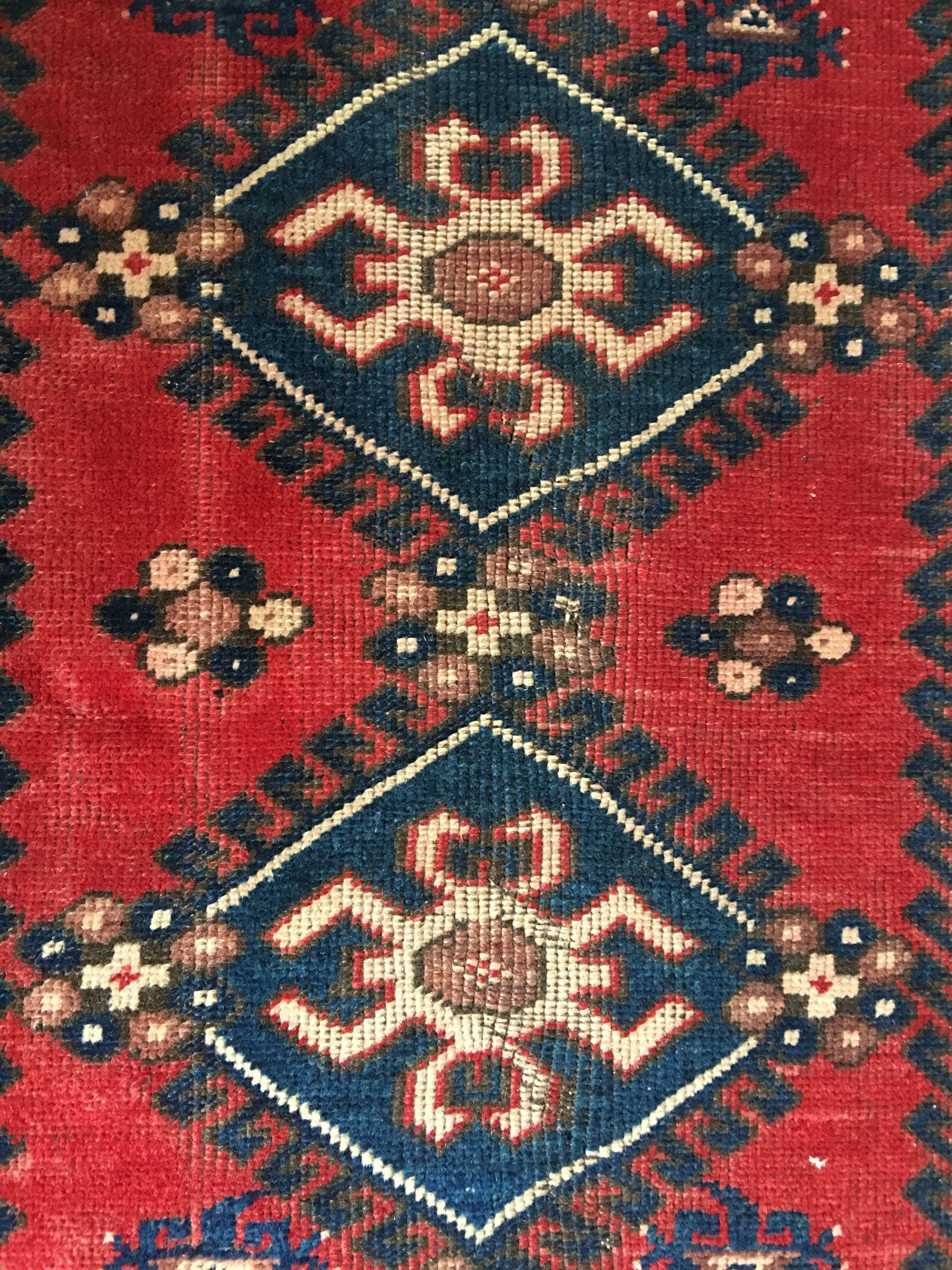 Ancien tapis turc oushac, 204x120cm