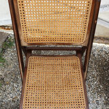 4 vintage wood and canning folding chairs