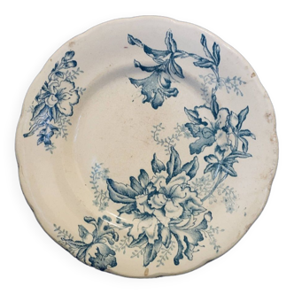 Flat plate 1960 ceramic Lucette 20cm Terre de fer old vintage