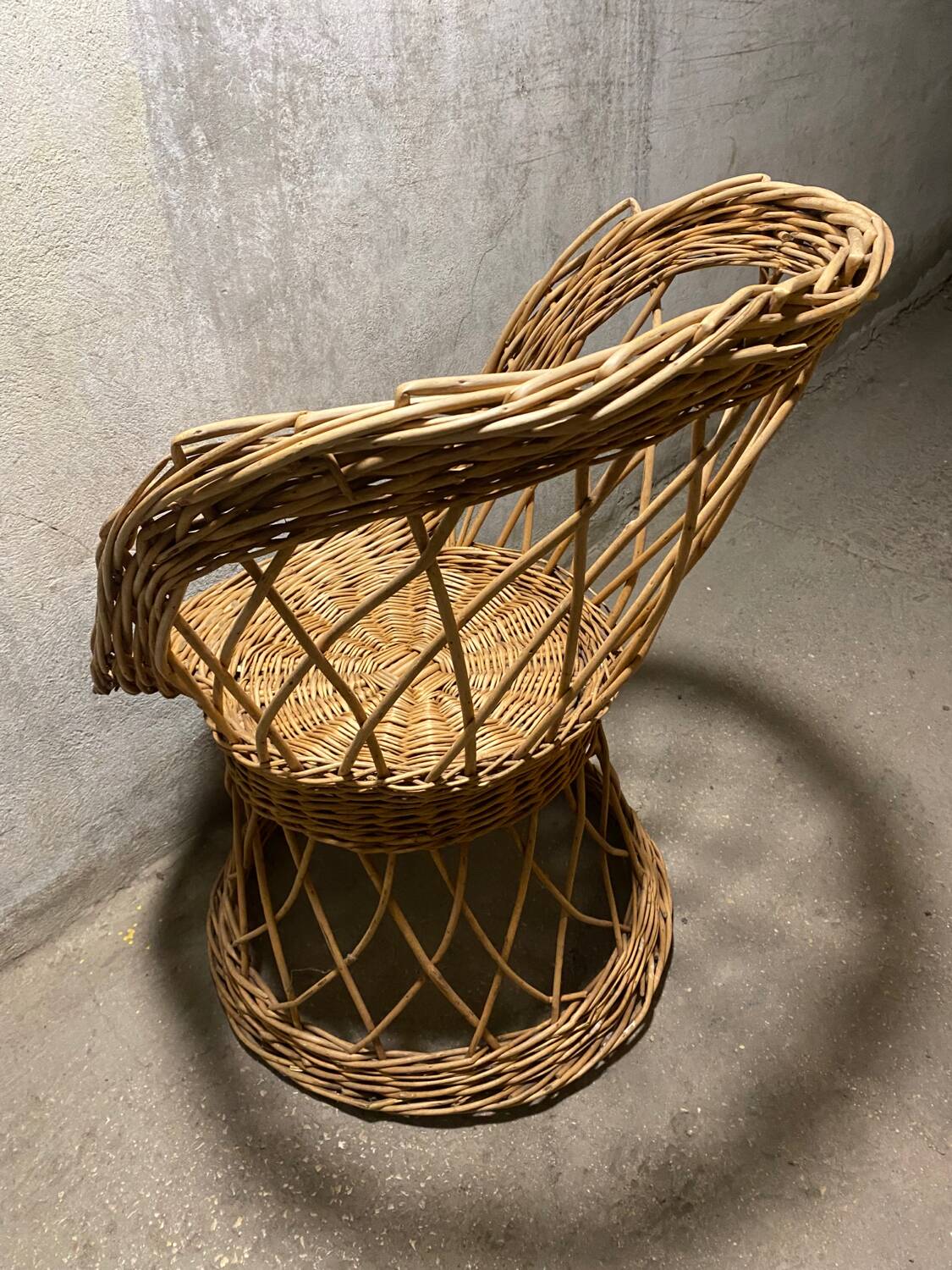 Vintage rattan armchair