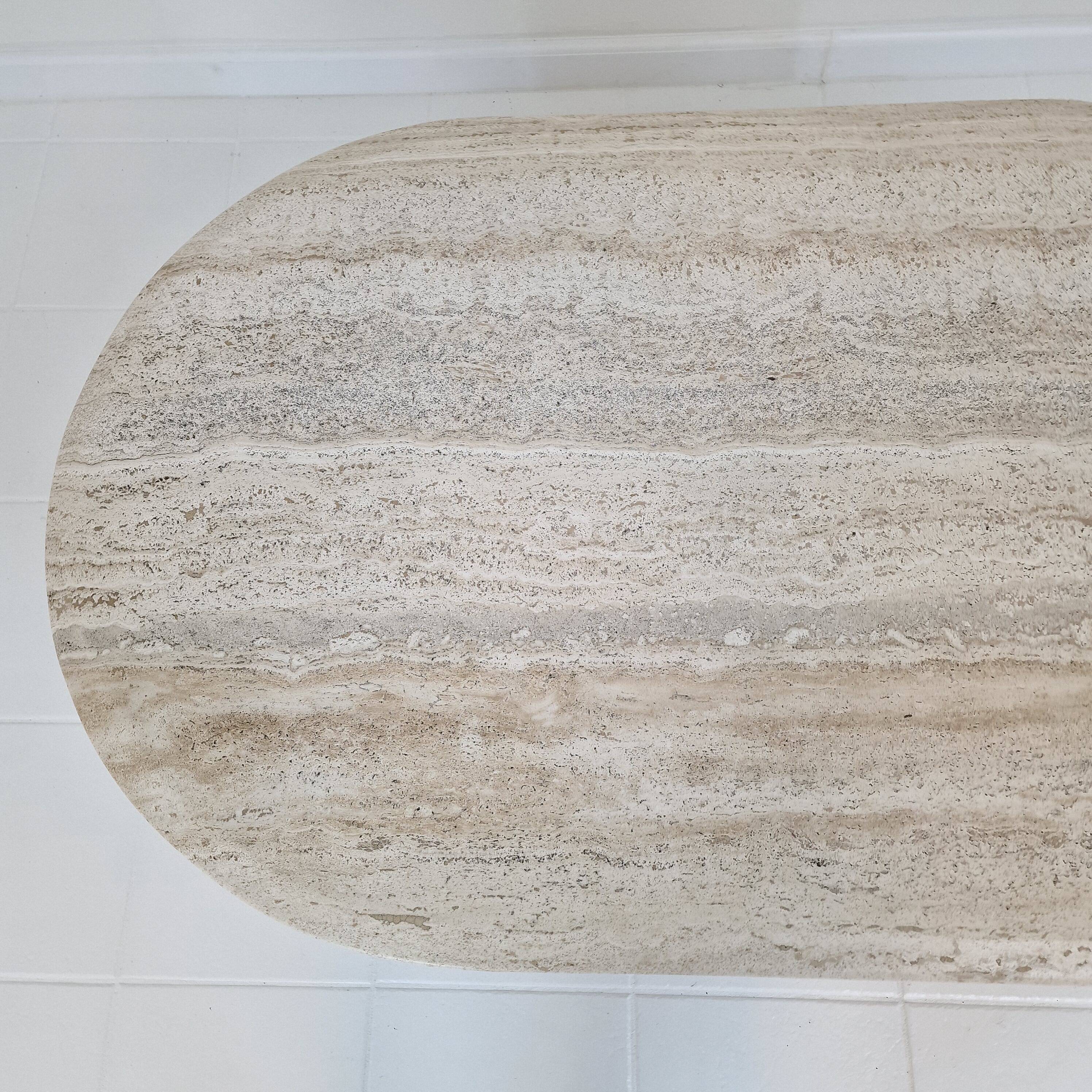 Travertine Coffee or Side Table, Italy 1980s