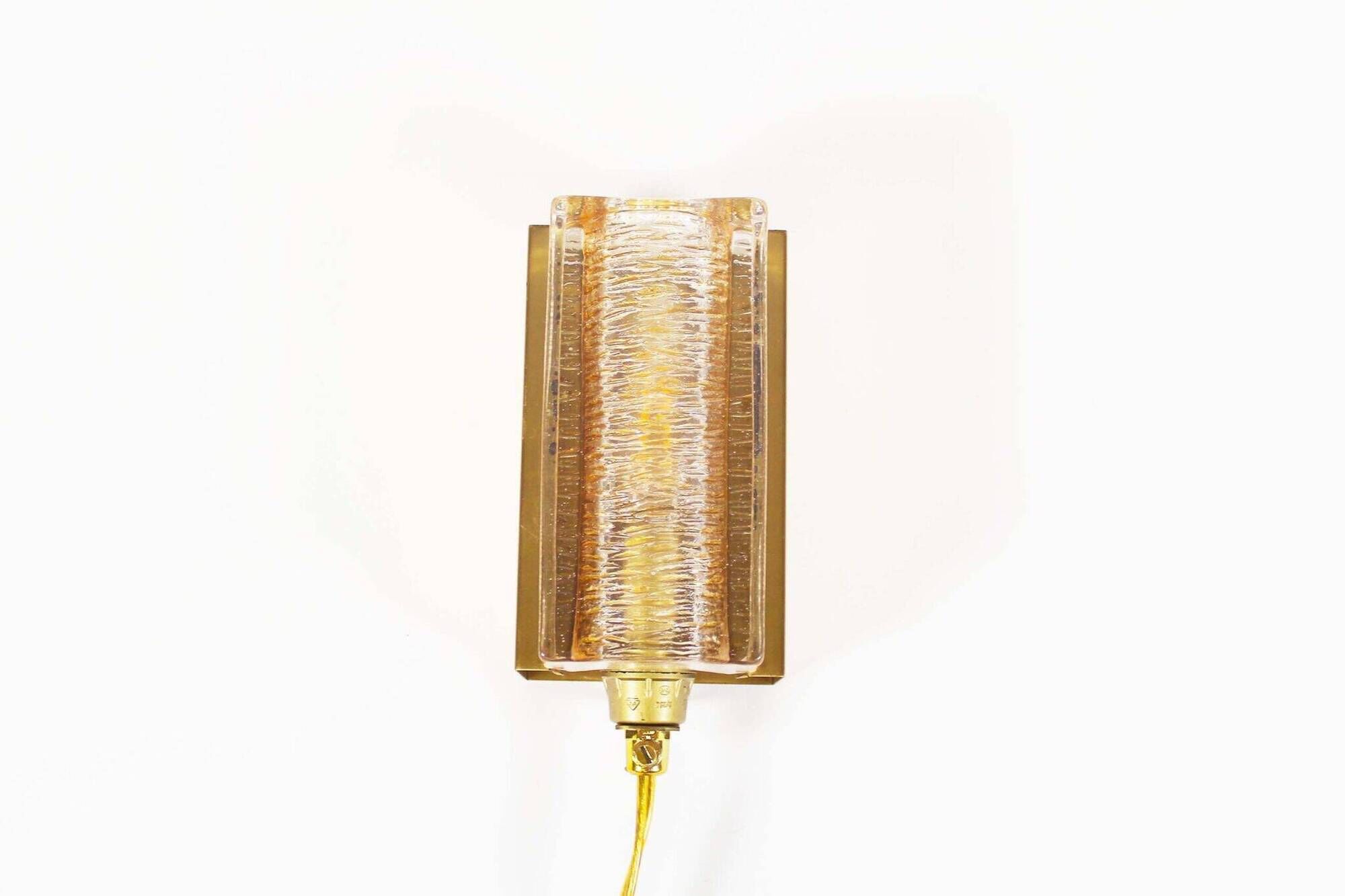 Brass & clear  glass wall light by Vitrika – Model Atlactic