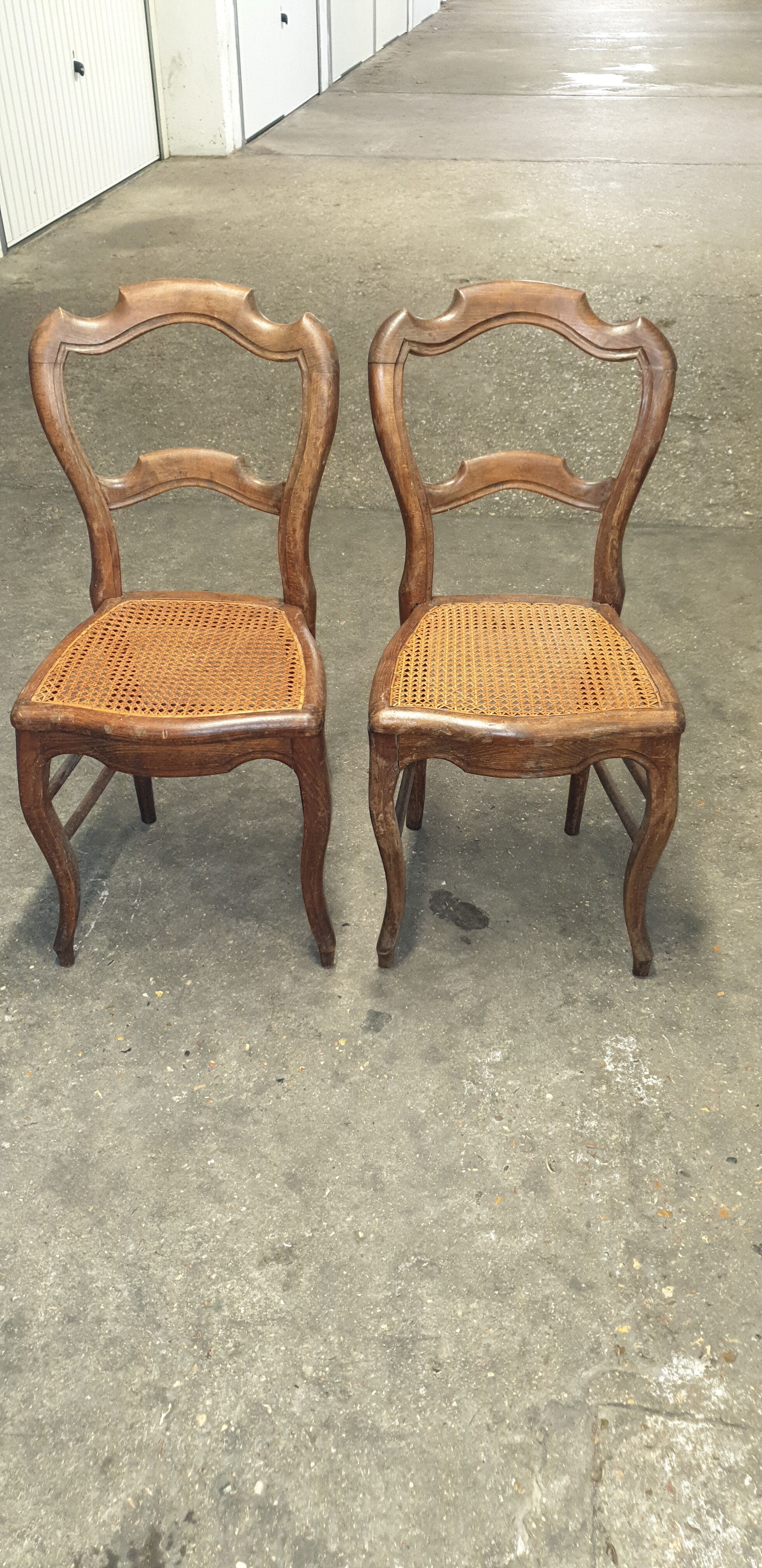2 chairs cannée Louis Philippe