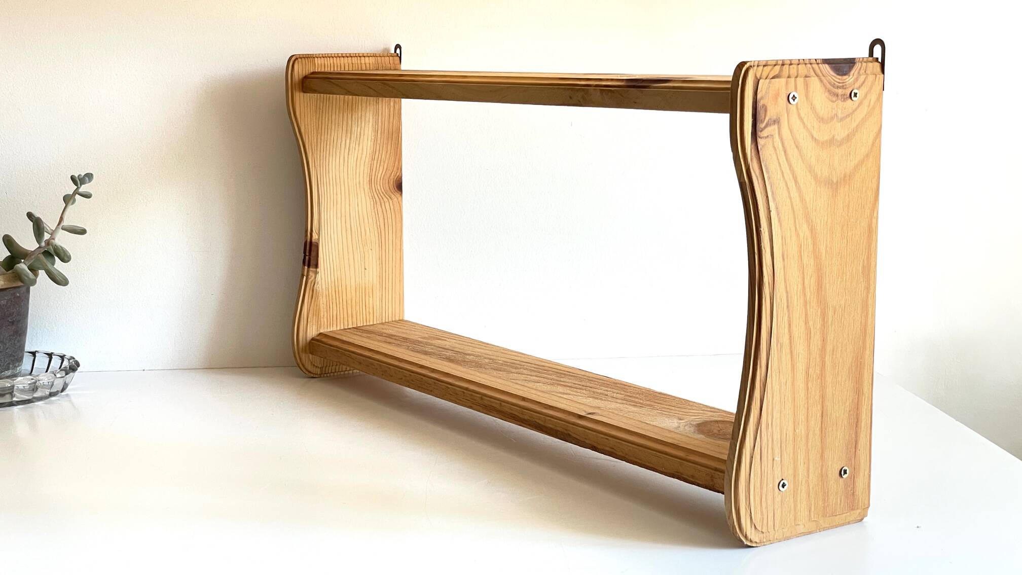 Vintage raw wood shelf