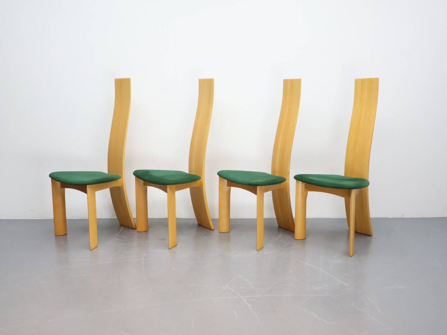 Ensemble de 4 chaises design Iris chair Bob van den Berghe