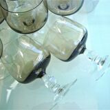 Series of 14 crystalline wine glasses
