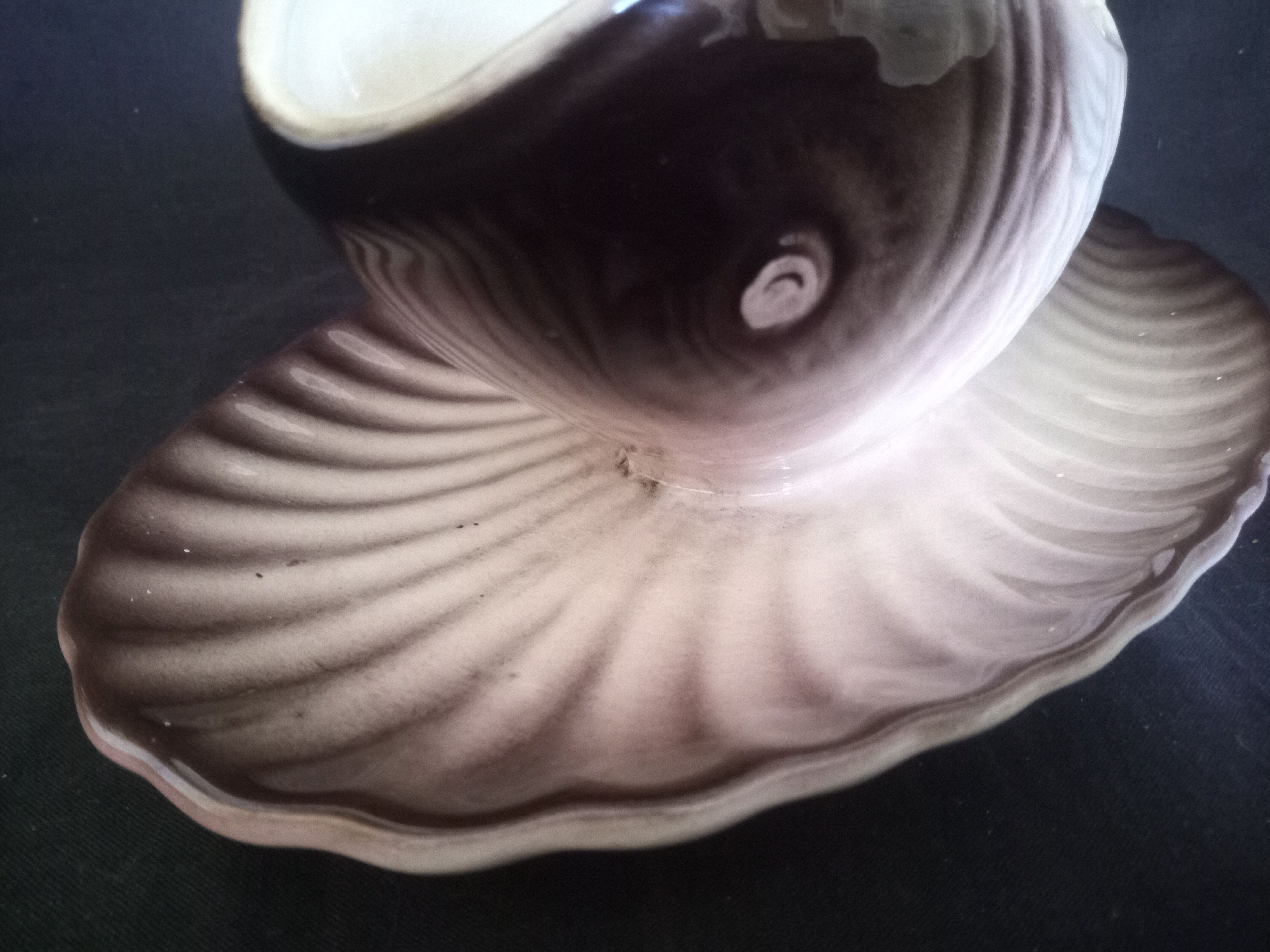 Fish service for 12 people in Longwy ceramic, Copenhagen model, 1960s