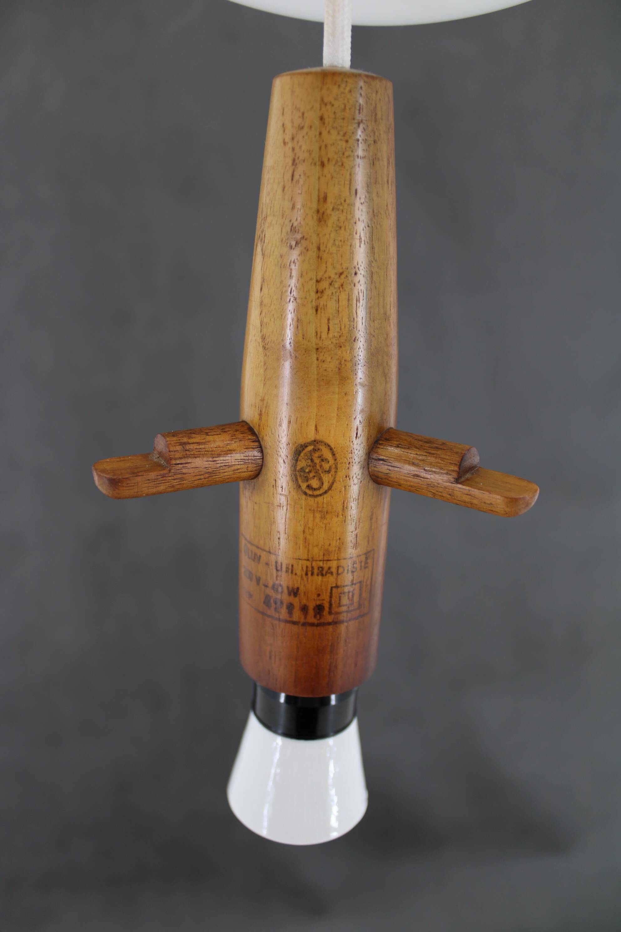 1970s uluv glass pendant, czechoslovakia