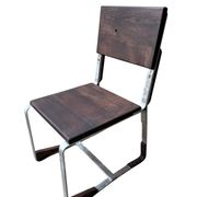 Low lounge chair — oak and chrome, 1930s
