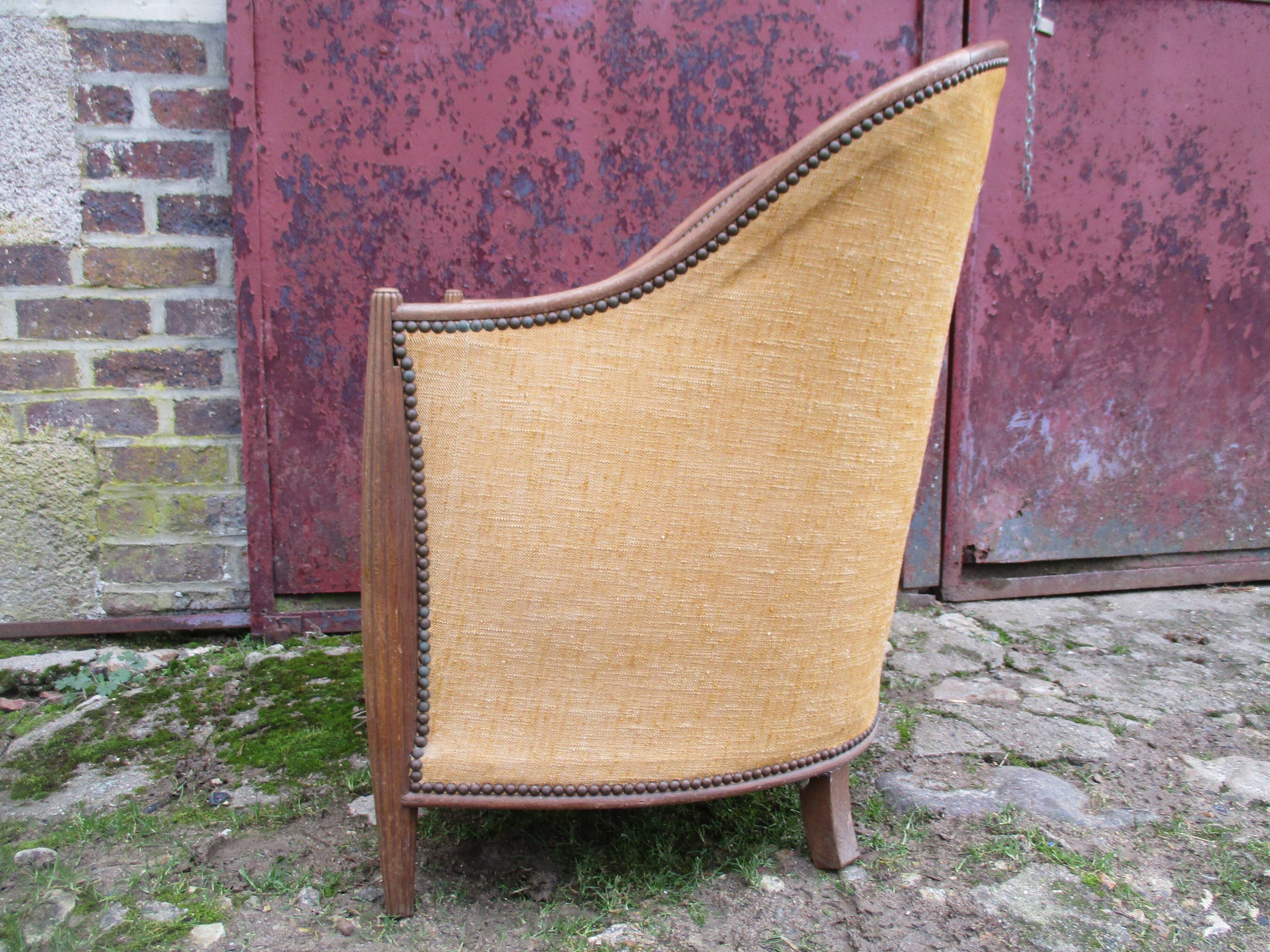 Fauteuil bergere de style Louis XVI art-deco